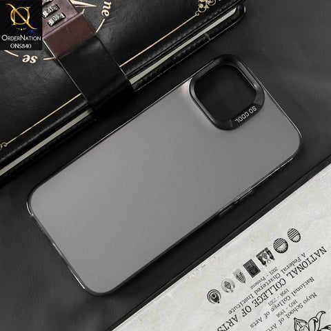 iPhone 13 Cover - Matte Gray - New Exclusive Highend Matte Color Gradient Shiny Case With Soft Borderes Protection