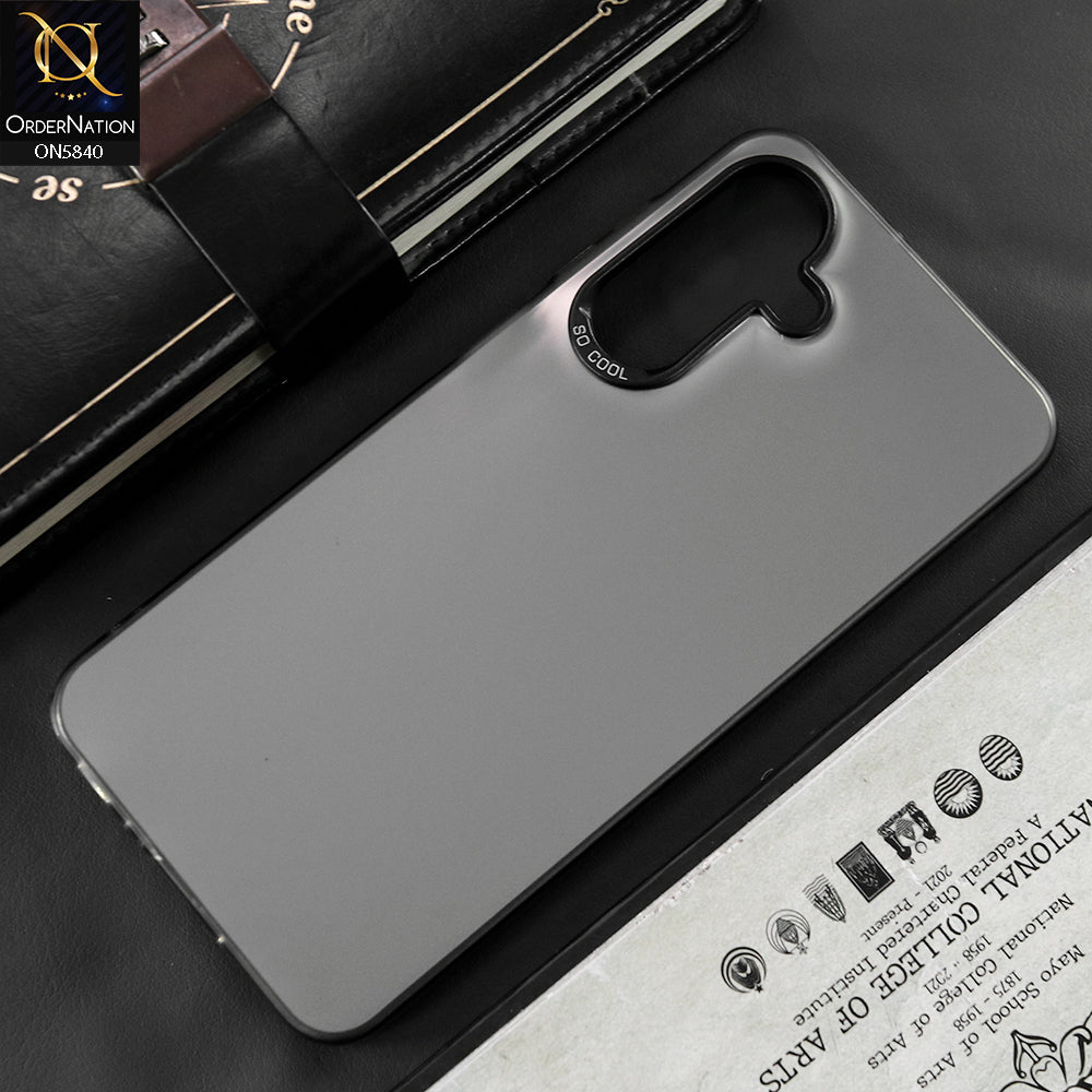 iPhone 16 Plus Cover - Matte Gray - New Exclusive Highend Matte Color Gradient Shiny Case With Soft Borderes Protection