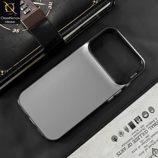 iPhone 17 Pro Max Cover - Matte Gray - New Exclusive Highend Matte Color Gradient Shiny Case With Soft Borderes Protection