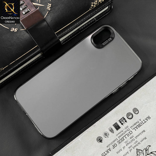 iPhone XR Cover - Matte Gray - New Exclusive Highend Matte Color Gradient Shiny Case With Soft Borderes Protection