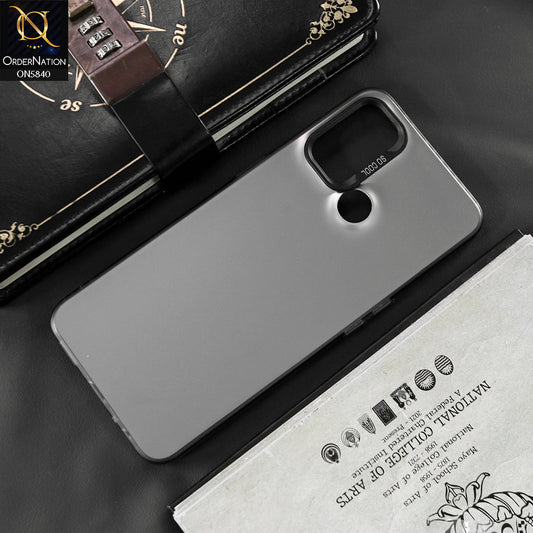 Oppo A32 Cover - Matte Gray - New Exclusive Highend Matte Color Gradient Shiny Case With Soft Borderes Protection