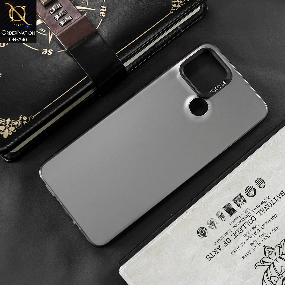 Oppo A15 Cover - Matte Gray - New Exclusive Highend Matte Color Gradient Shiny Case With Soft Borderes Protection