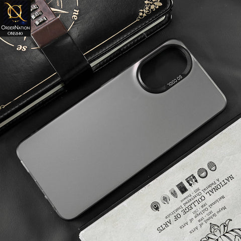 Oppo A18 Cover - Matte Gray - New Exclusive Highend Matte Color Gradient Shiny Case With Soft Borderes Protection