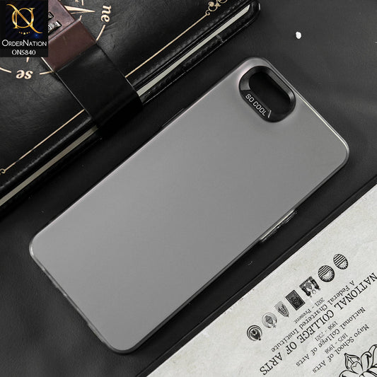 Oppo A5 4G Cover - Matte Gray - New Exclusive Highend Matte Color Gradient Shiny Case With Soft Borderes Protection