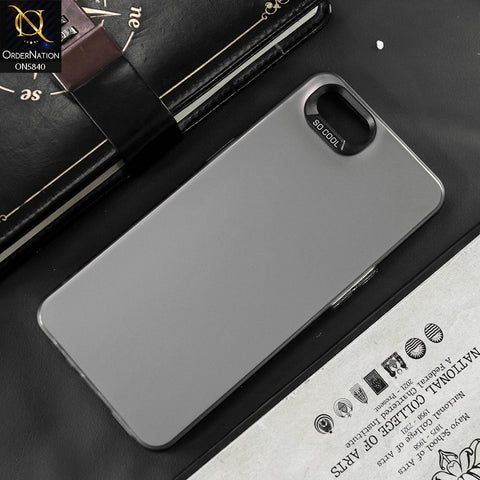 Oppo A5 4G Cover - Matte Gray - New Exclusive Highend Matte Color Gradient Shiny Case With Soft Borderes Protection