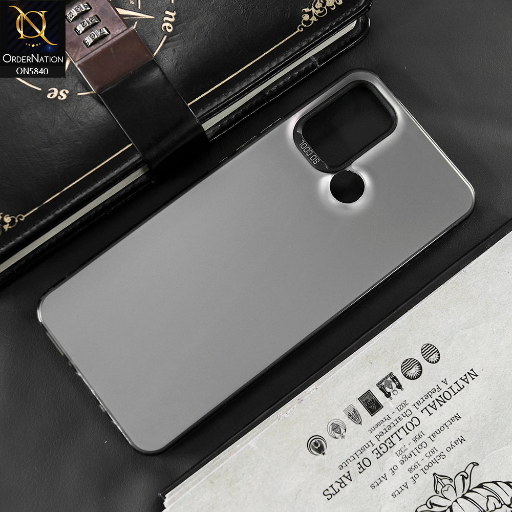 Realme 7i Cover - Matte Gray - New Exclusive Highend Matte Color Gradient Shiny Case With Soft Borderes Protection