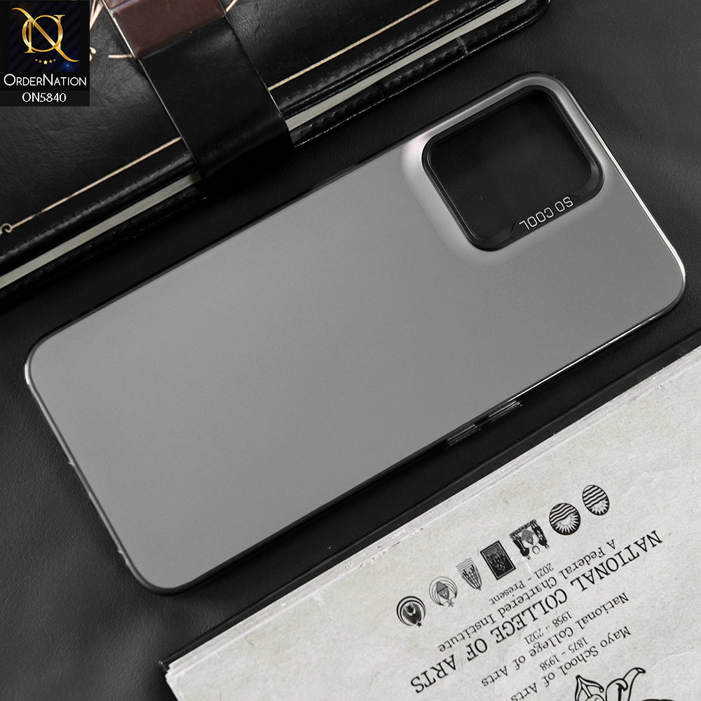 Realme 8i Cover - Matte Gray - New Exclusive Highend Matte Color Gradient Shiny Case With Soft Borderes Protection