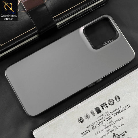 Realme 8i Cover - Matte Gray - New Exclusive Highend Matte Color Gradient Shiny Case With Soft Borderes Protection