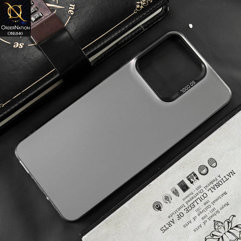 Realme Note 50 Cover - Matte Gray - New Exclusive Highend Matte Color Gradient Shiny Case With Soft Borderes Protection
