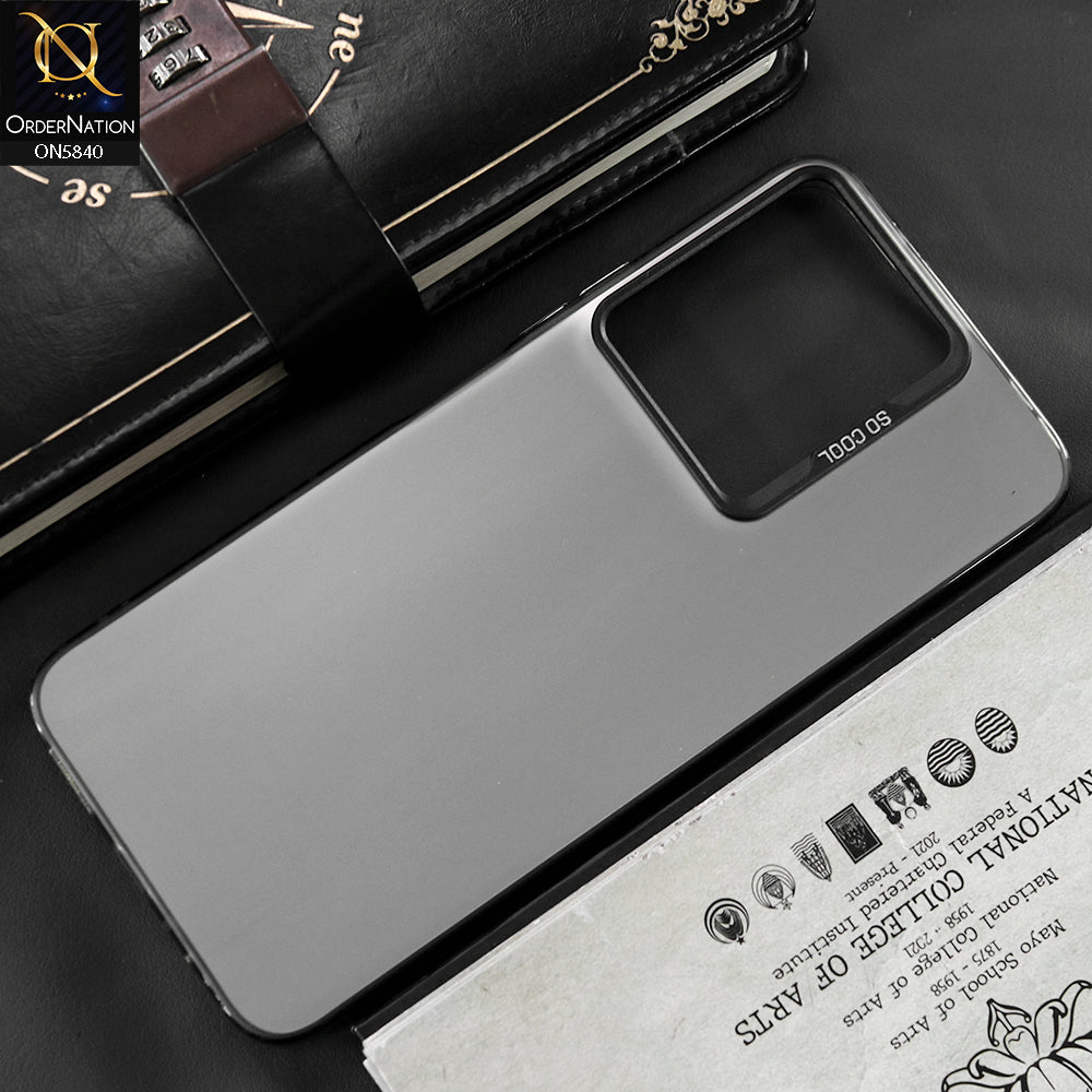 Xiaomi Poco C65 Cover - Matte Gray - New Exclusive Highend Matte Color Gradient Shiny Case With Soft Borderes Protection