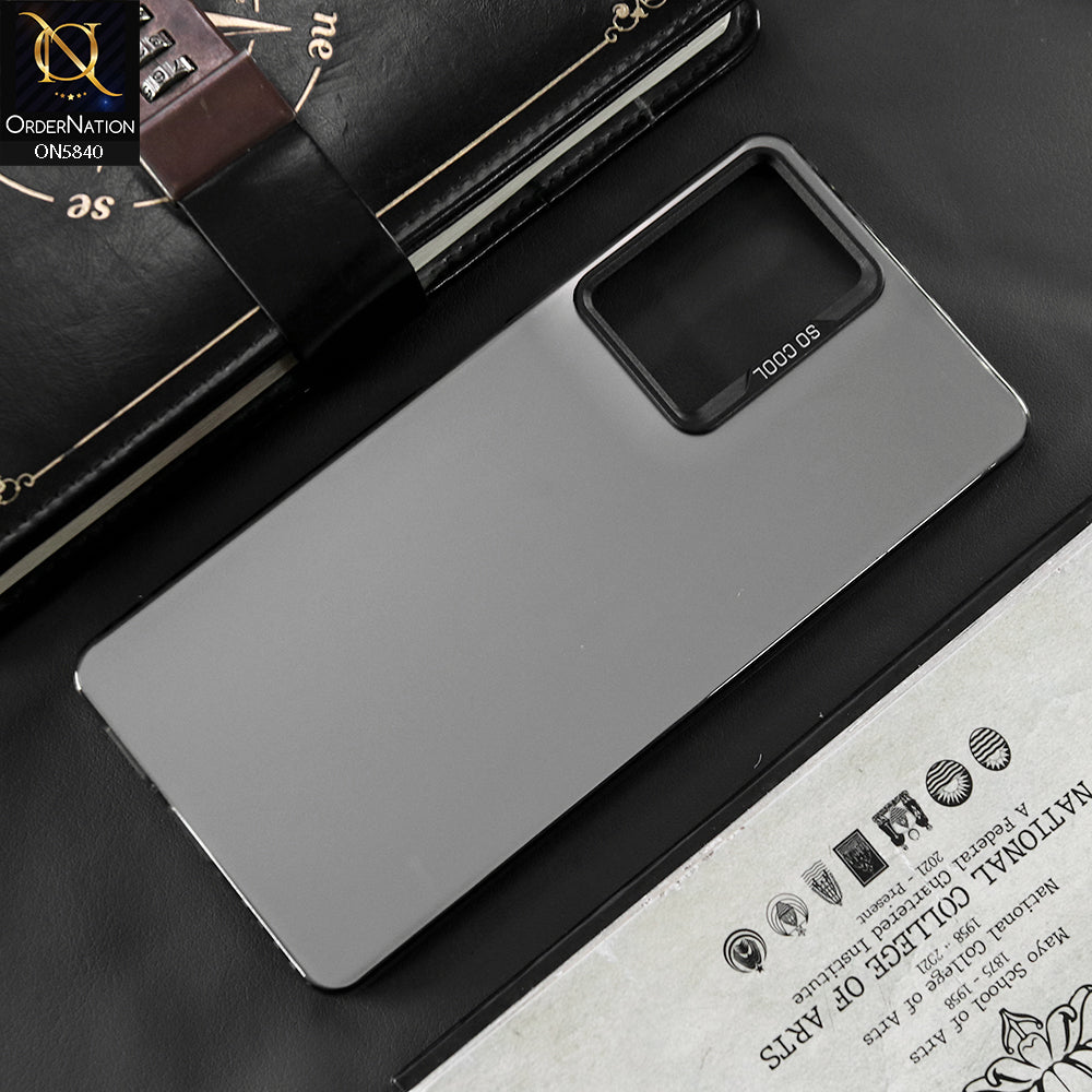 Xiaomi Poco F5 Cover - Matte Gray - New Exclusive Highend Matte Color Gradient Shiny Case With Soft Borderes Protection