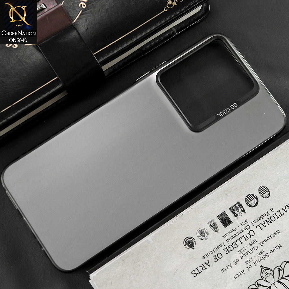 Xiaomi Redmi 13 Cover - Matte Gray - New Exclusive Highend Matte Color Gradient Shiny Case With Soft Borderes Protection