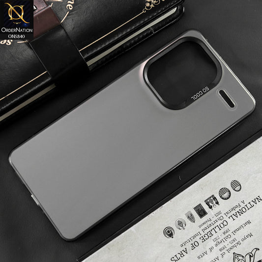 Xiaomi Redmi Note 13 Pro Plus 5G Cover - Matte Gray - New Exclusive Highend Matte Color Gradient Shiny Case With Soft Borderes Protection