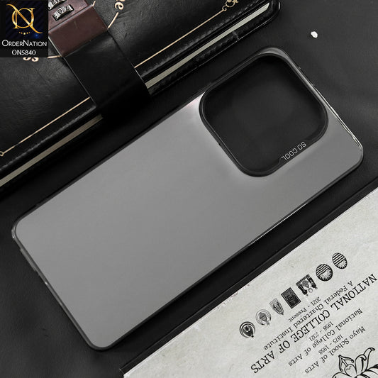 Xiaomi Redmi Note 14 4G Cover - Matte Gray - New Exclusive Highend Matte Color Gradient Shiny Case With Soft Borderes Protection