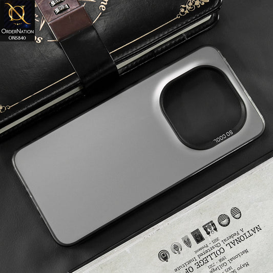 Xiaomi Redmi Note 14 Pro 4G Cover - Matte Gray - New Exclusive Highend Matte Color Gradient Shiny Case With Soft Borderes Protection