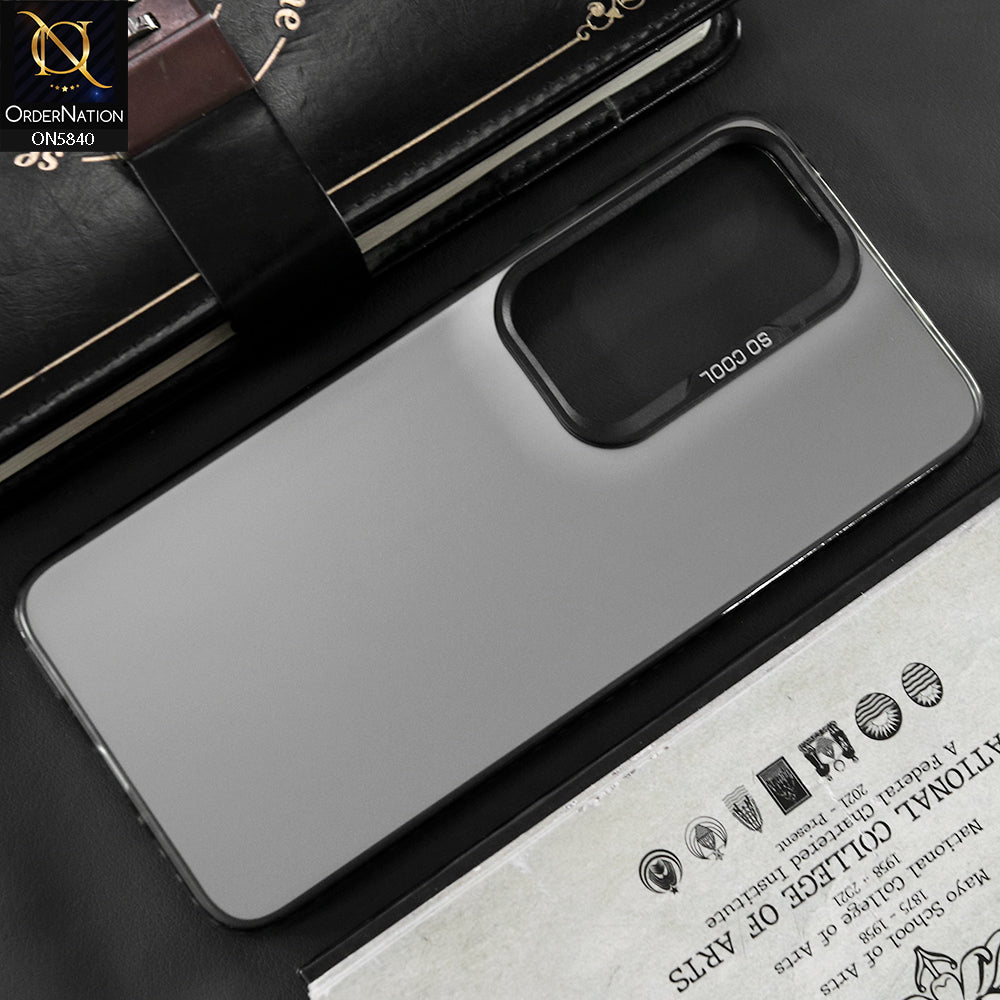 Oppo Reno 12 Cover - Matte Gray - New Exclusive Highend Matte Color Gradient Shiny Case With Soft Borderes Protection
