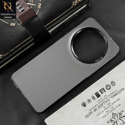 Oppo Reno 12F 4G Cover - Matte Gray - New Exclusive Highend Matte Color Gradient Shiny Case With Soft Borderes Protection