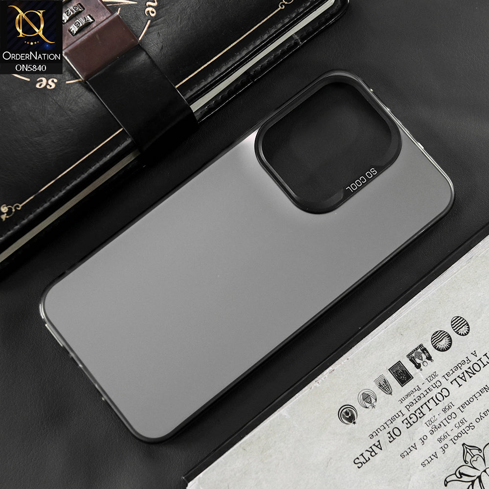 Oppo Reno 13 Cover - Matte Gray - New Exclusive Highend Matte Color Gradient Shiny Case With Soft Borderes Protection