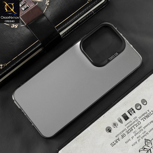 Oppo Reno 13 Cover - Matte Gray - New Exclusive Highend Matte Color Gradient Shiny Case With Soft Borderes Protection