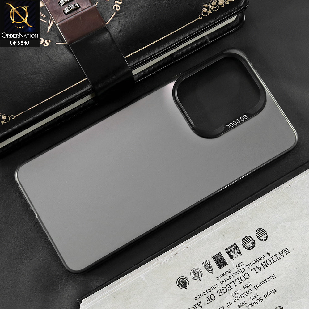 Oppo Reno 13F 5G Cover - Matte Gray - New Exclusive Highend Matte Color Gradient Shiny Case With Soft Borderes Protection