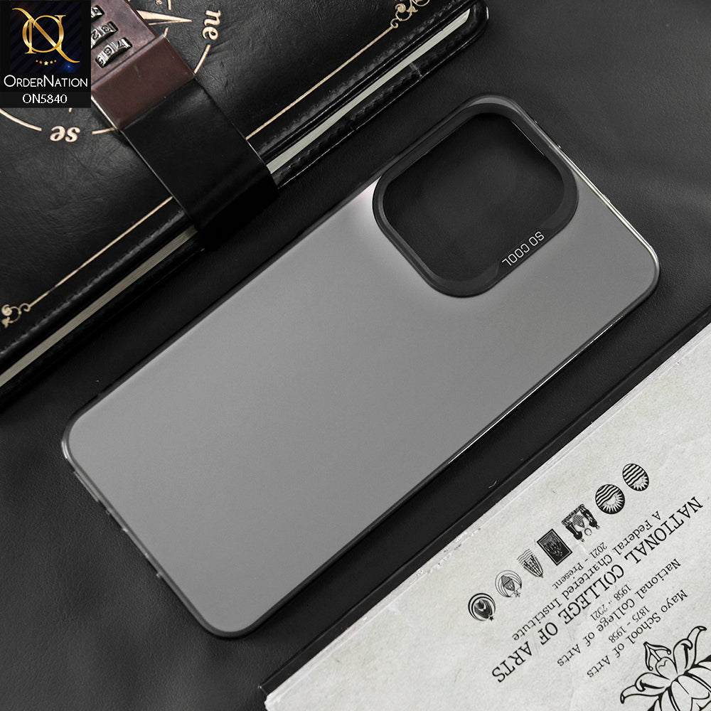 Oppo Reno 13 Pro Cover - Matte Gray - New Exclusive Highend Matte Color Gradient Shiny Case With Soft Borderes Protection