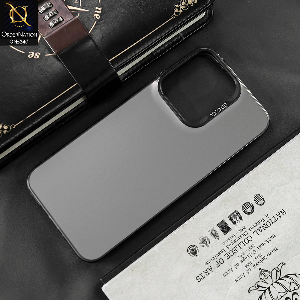 Oppo Reno 14 Cover - Matte Gray - New Exclusive Highend Matte Color Gradient Shiny Case With Soft Borderes Protection