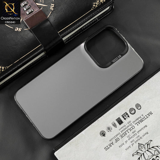 Oppo Reno 13F 4G Cover - Matte Gray - New Exclusive Highend Matte Color Gradient Shiny Case With Soft Borderes Protection