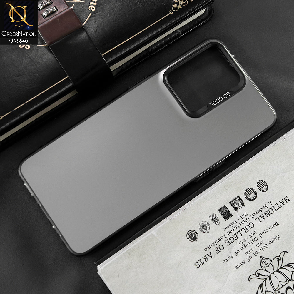 Oppo Reno 7 4G Cover - Matte Gray - New Exclusive Highend Matte Color Gradient Shiny Case With Soft Borderes Protection