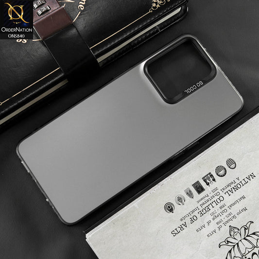 Oppo Reno 7 4G Cover - Matte Gray - New Exclusive Highend Matte Color Gradient Shiny Case With Soft Borderes Protection