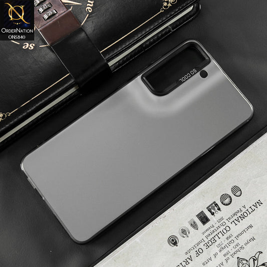Samsung Galaxy S21 FE 5G Cover - Matte Gray - New Exclusive Highend Matte Color Gradient Shiny Case With Soft Borderes Protection