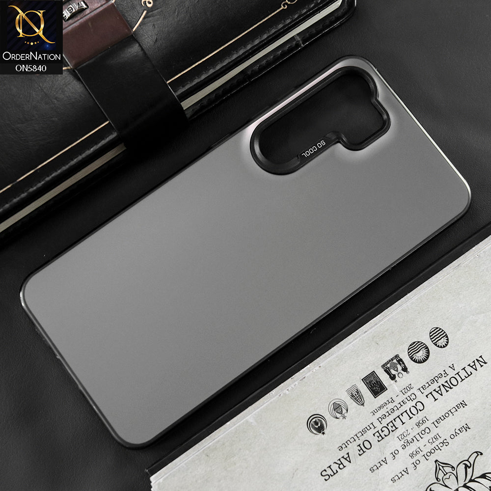 Samsung Galaxy S24 FE Cover - Matte Gray - New Exclusive Highend Matte Color Gradient Shiny Case With Soft Borderes Protection