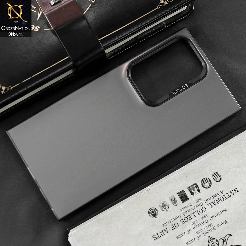 Samsung Galaxy S24 Ultra Cover - Matte Gray - New Exclusive Highend Matte Color Gradient Shiny Case With Soft Borderes Protection