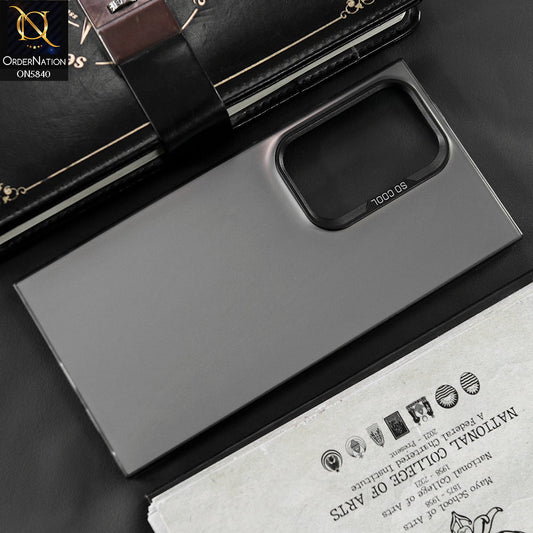 Samsung Galaxy S25 Ultra Cover - Matte Gray - New Exclusive Highend Matte Color Gradient Shiny Case With Soft Borderes Protection