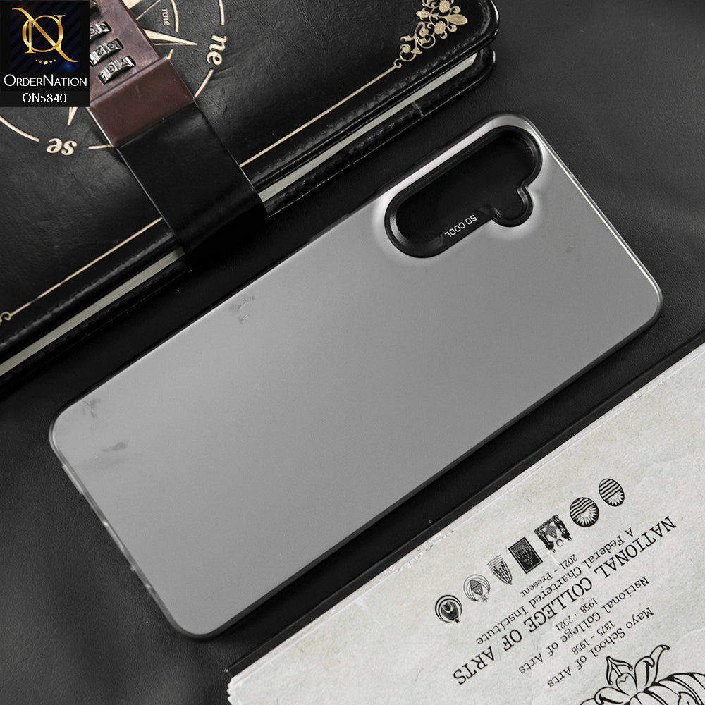 Samsung Galaxy A04s Cover - Matte Gray - New Exclusive Highend Matte Color Gradient Shiny Case With Soft Borderes Protection