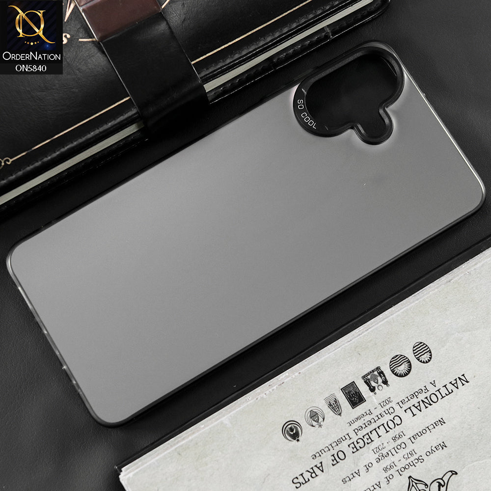 Samsung Galaxy A06 Cover - Matte Gray - New Exclusive Highend Matte Color Gradient Shiny Case With Soft Borderes Protection