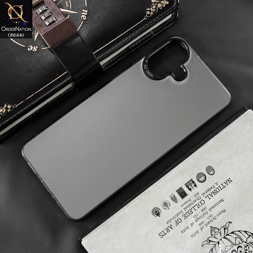 Samsung Galaxy F07 Cover - Matte Gray - New Exclusive Highend Matte Color Gradient Shiny Case With Soft Borderes Protection