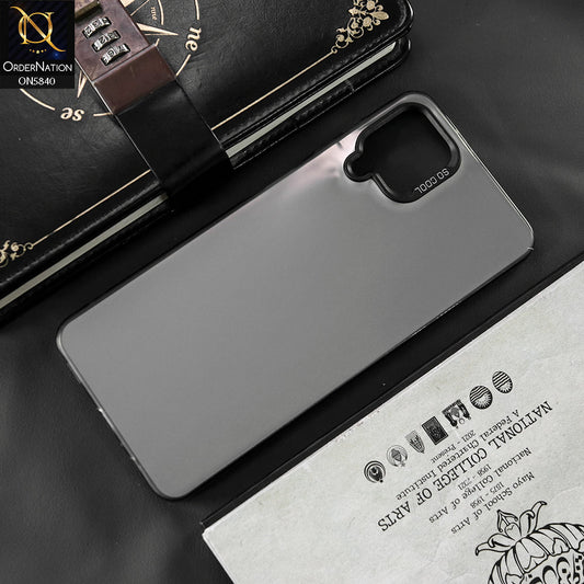 Samsung Galaxy A12 Cover - Matte Gray - New Exclusive Highend Matte Color Gradient Shiny Case With Soft Borderes Protection