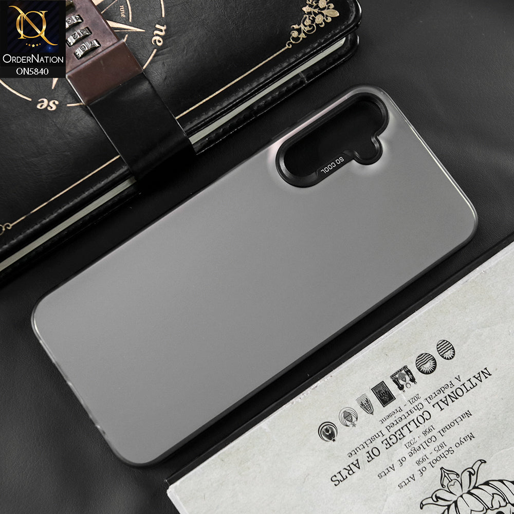 Samsung Galaxy A14 Cover - Matte Gray - New Exclusive Highend Matte Color Gradient Shiny Case With Soft Borderes Protection