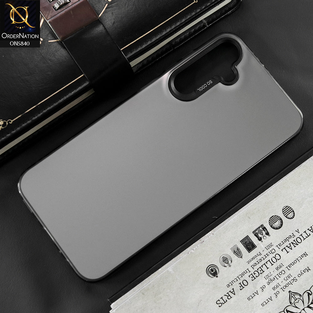 Samsung Galaxy A15 4G Cover - Matte Gray - New Exclusive Highend Matte Color Gradient Shiny Case With Soft Borderes Protection