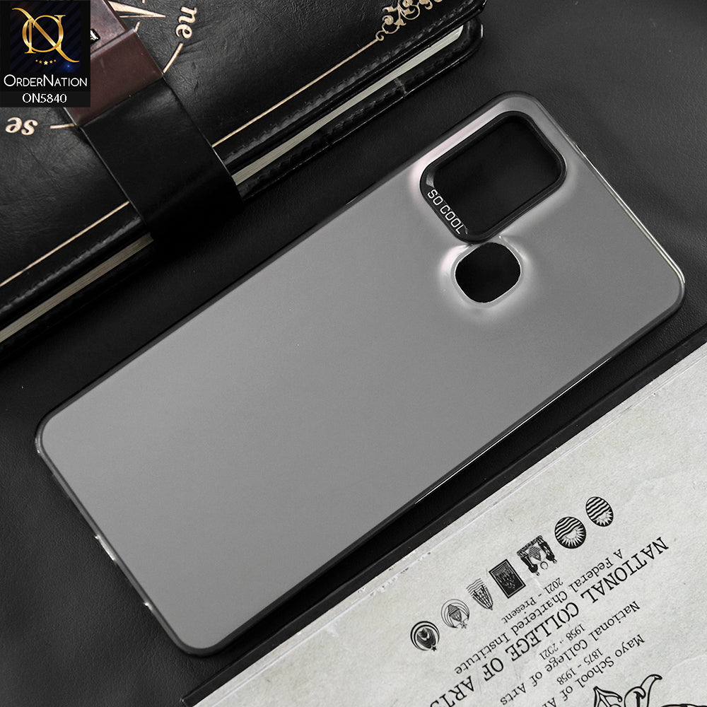 Samsung Galaxy A21s Cover - Matte Gray - New Exclusive Highend Matte Color Gradient Shiny Case With Soft Borderes Protection