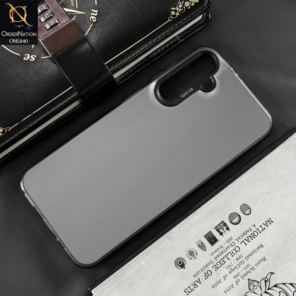 Samsung Galaxy A24 4G Cover - Matte Gray - New Exclusive Highend Matte Color Gradient Shiny Case With Soft Borderes Protection
