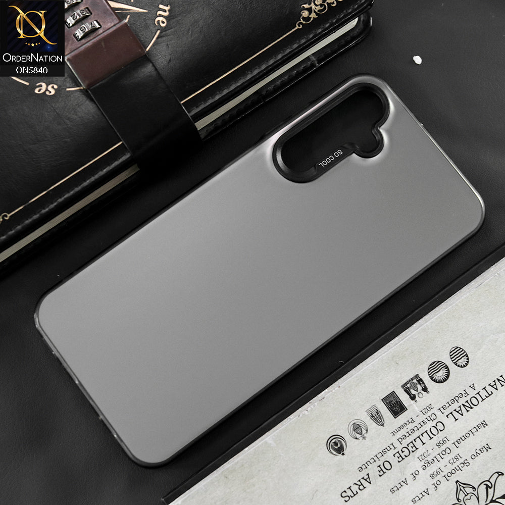 Samsung Galaxy A25 5G Cover - Matte Gray - New Exclusive Highend Matte Color Gradient Shiny Case With Soft Borderes Protection