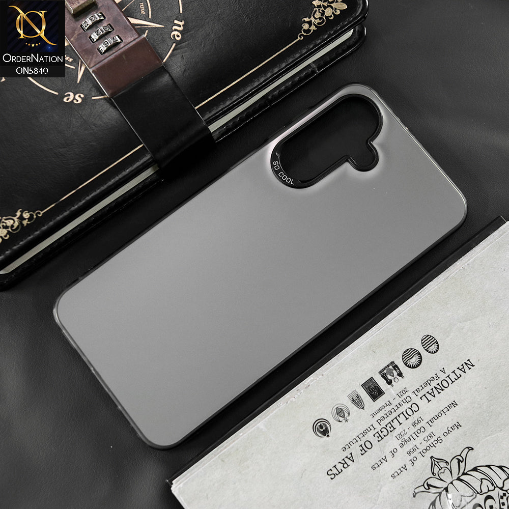 Samsung Galaxy F17 Cover - Matte Gray - New Exclusive Highend Matte Color Gradient Shiny Case With Soft Borderes Protection