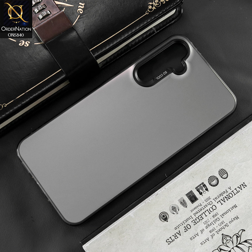 Samsung Galaxy A34 5G Cover - Matte Gray - New Exclusive Highend Matte Color Gradient Shiny Case With Soft Borderes Protection