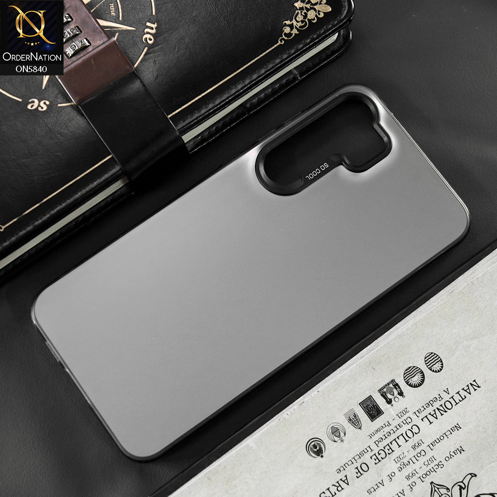 Samsung Galaxy A35 Cover - Matte Gray - New Exclusive Highend Matte Color Gradient Shiny Case With Soft Borderes Protection