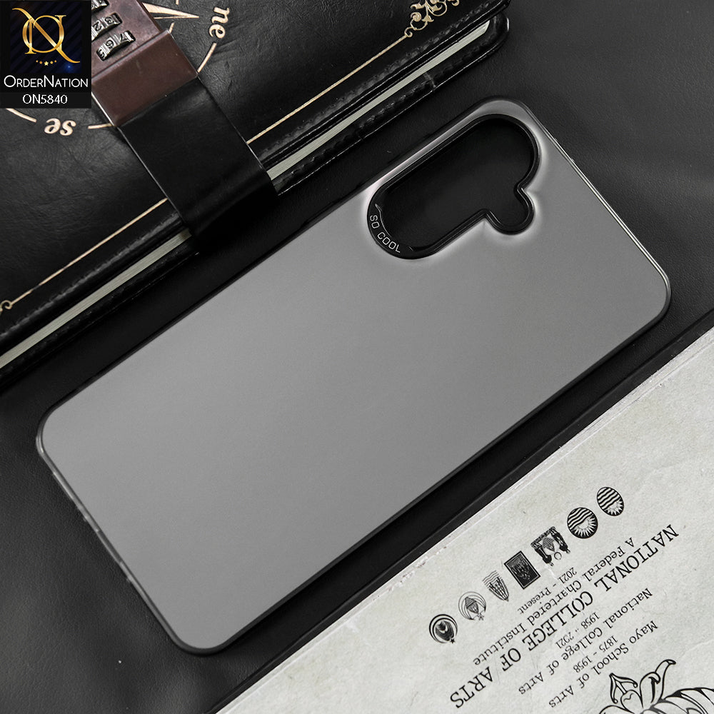 Samsung Galaxy A56 Cover - Matte Gray - New Exclusive Highend Matte Color Gradient Shiny Case With Soft Borderes Protection