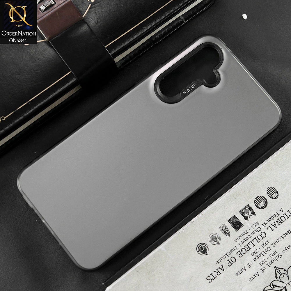 Samsung Galaxy A54 Cover - Matte Gray - New Exclusive Highend Matte Color Gradient Shiny Case With Soft Borderes Protection