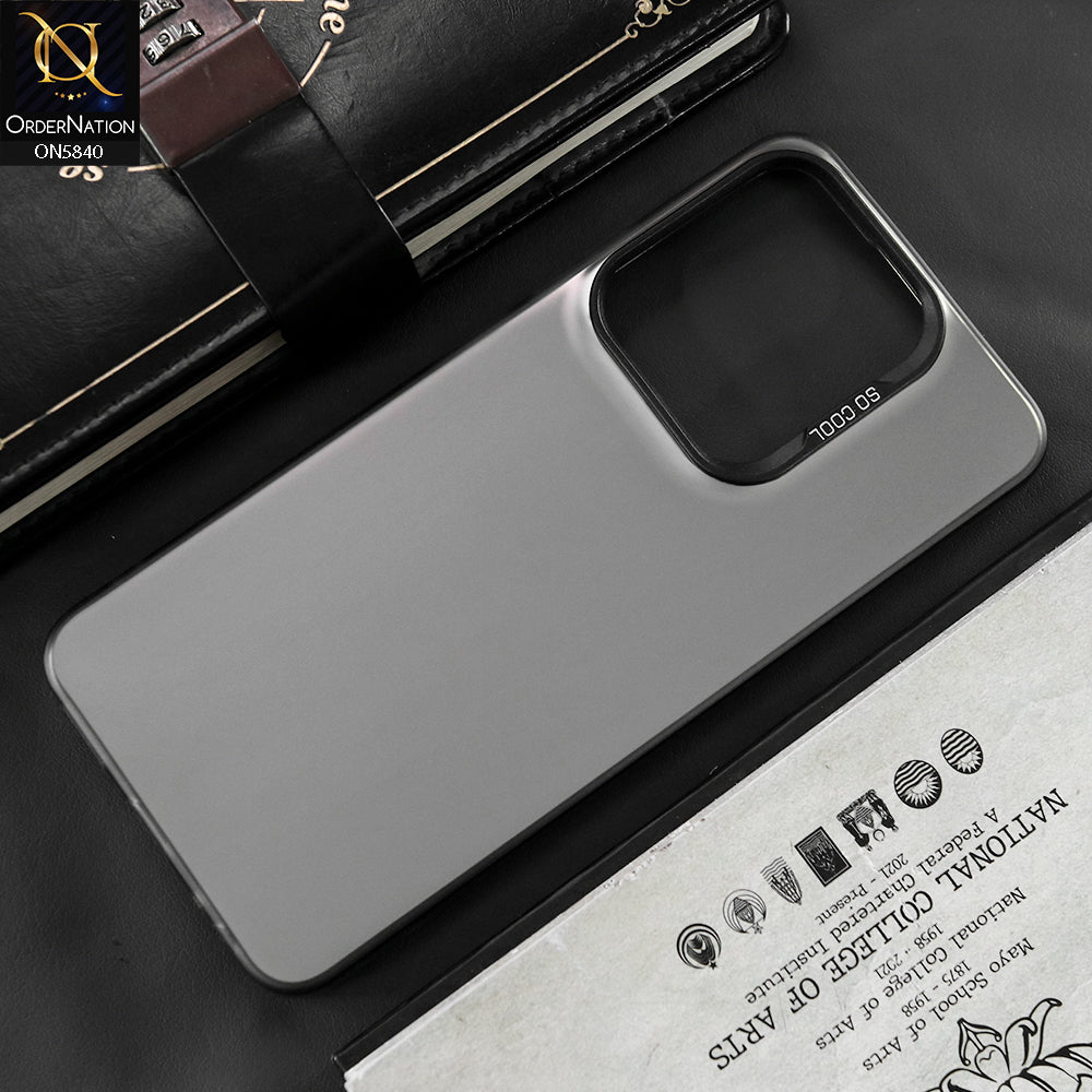 Infinix Smart 8 Plus Cover - Matte Gray - New Exclusive Highend Matte Color Gradient Shiny Case With Soft Borderes Protection