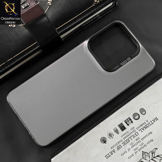 Infinix Smart 9 Cover - Matte Gray - New Exclusive Highend Matte Color Gradient Shiny Case With Soft Borderes Protection