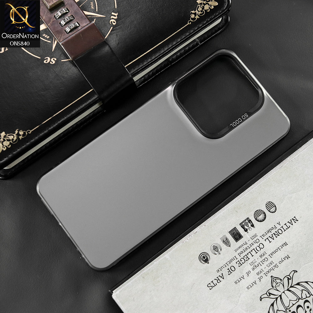 Tecno Spark 10 Pro Cover - Matte Gray - New Exclusive Highend Matte Color Gradient Shiny Case With Soft Borderes Protection
